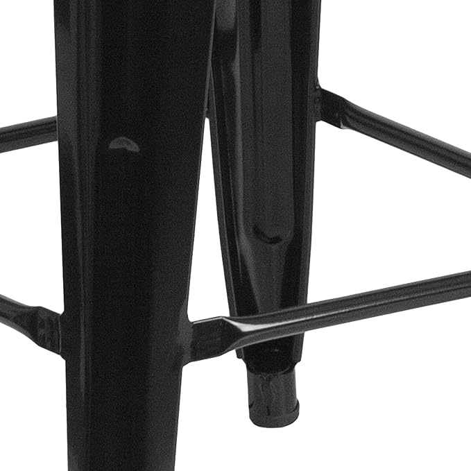 Flash Furniture 30"H Commercial Modern Metal Backless Barstool, Indoor/Outdoor