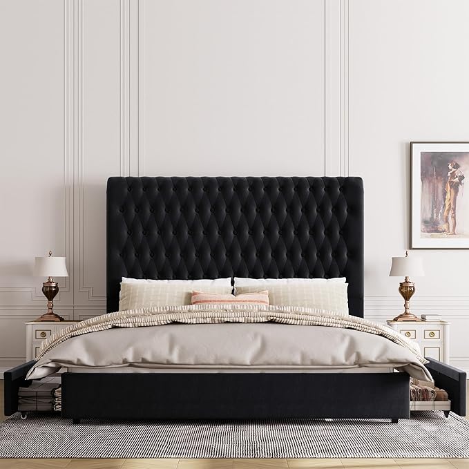 King Size Bed Frame 54" Tall Headboard