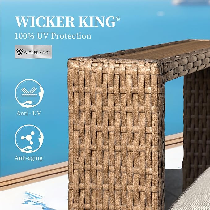 SUNSHINE VALLEY 7 Pieces Patio Furniture Set, Outdoor Wicker Conversation Set
