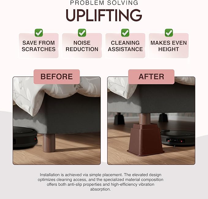 Utopia Bedding Bed Riser, 3 & 5 Inches Adjustable Furniture Risers