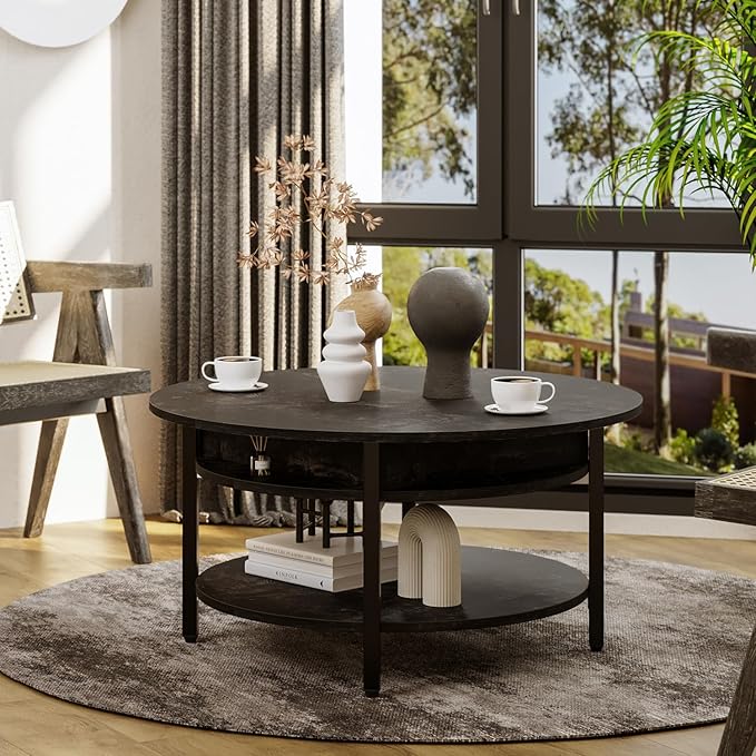 FABATO Round Lift Top Coffee Table