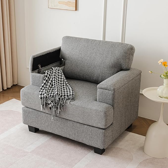 Rexulqo Oversized Accent Chair Set of 2, Upholstered Armchair