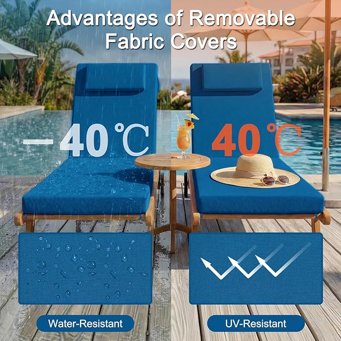 Outdoor Lounge Chair mat, 72 inches x 21 inches, Waterproof Chaise Lounge