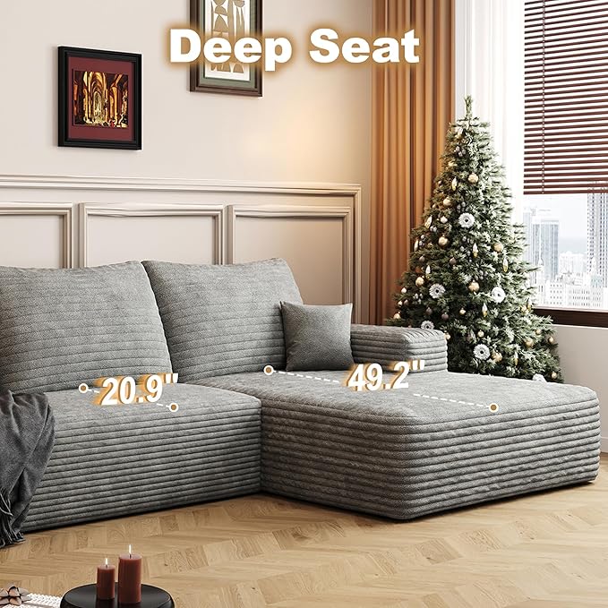 108" Sectional Couches for Living Room Cloud Couch Sofa