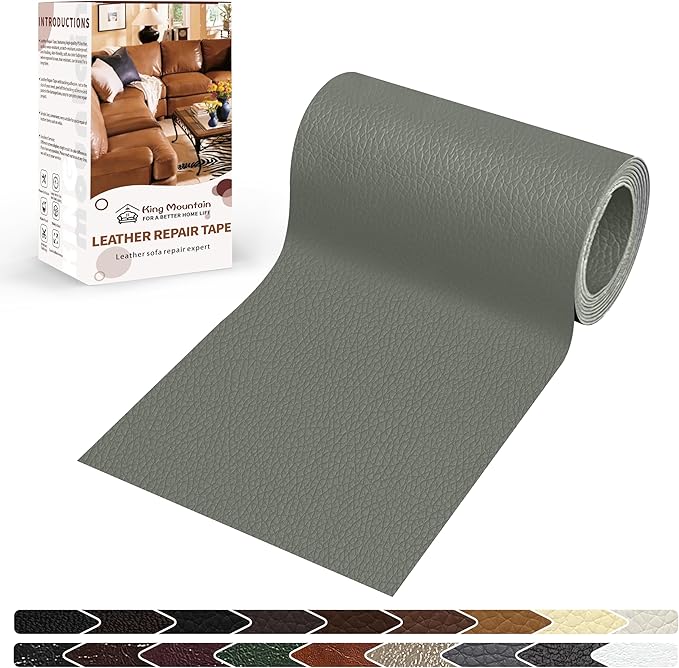 KING MOUNTAIN Leather Repair Patch, 4 x 63 Inches self Adhesive Leather Repair