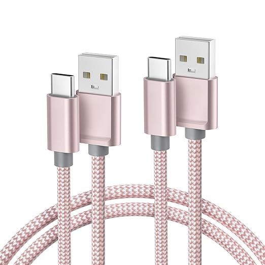 Basesailor USB Type C Charger Cable 10FT 2Pack,Charging Cord for Kindle Fire HD 7 2022 12th,10 9th 2019,8 10th 2020,Paperwhite 11th 2021 Generation,Samsung Galaxy A03s,A51,A52,A53,iPhone 17 16 16e