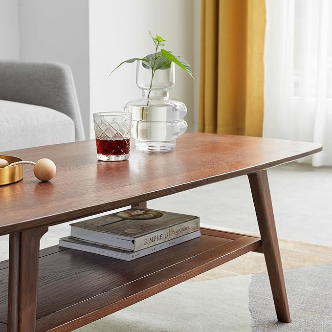 Dancongtea Solid Wood Coffee Table – 100% FAS-Grade Oak