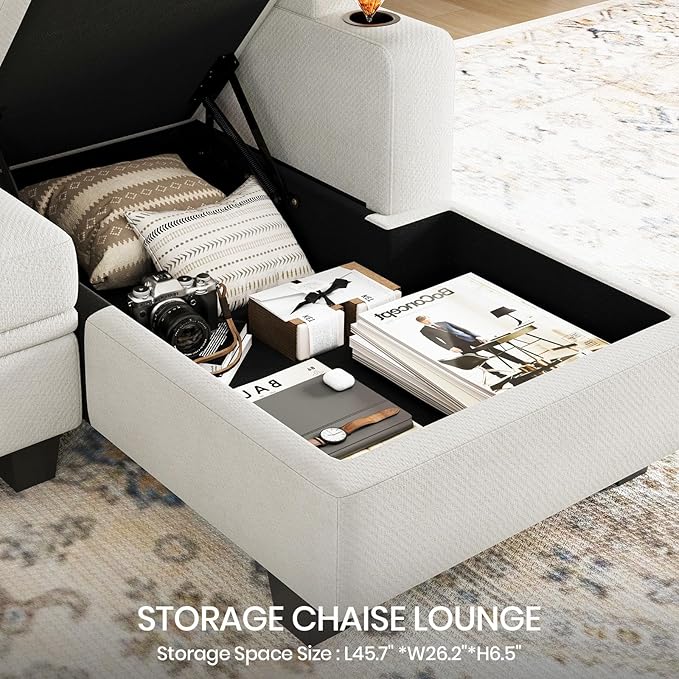 Belffin Sectional Storage Chaise Module