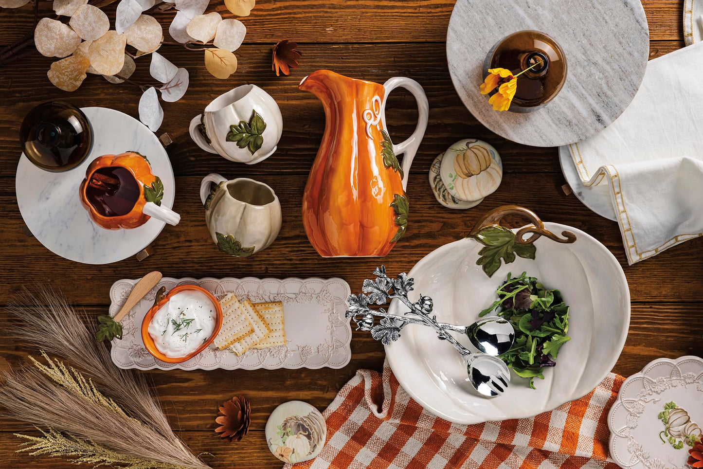 Mud Pie Thanksgiving White Pumpkin Bowl
