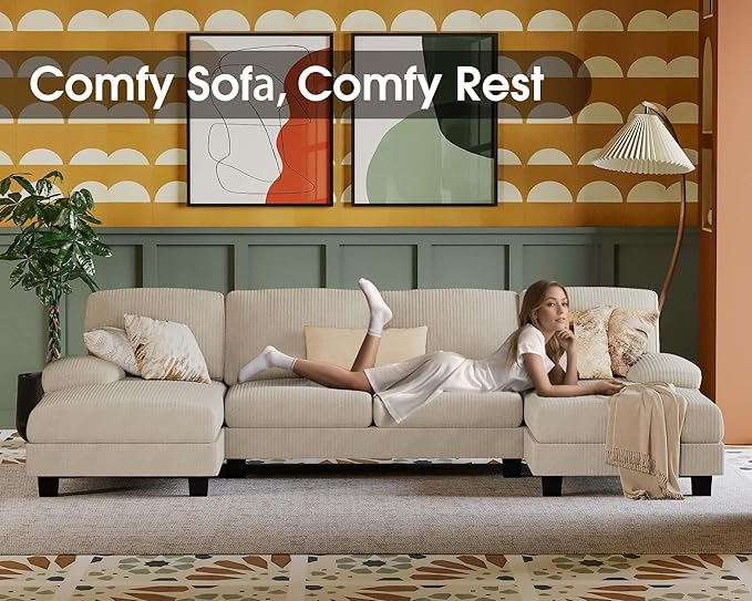 Furmax Sectional Couches for Living Room, U-Shaped Sofa Couch