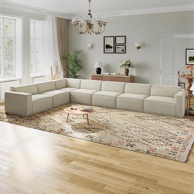 Novilla 176" Modular Sectional Sofa, No Assembly Cloud Sectional Couch