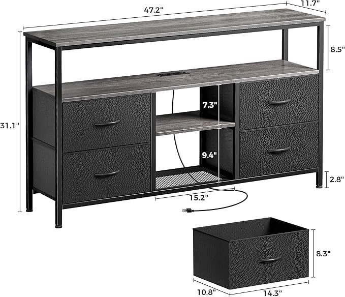 Huuger 47 Inch TV Stand Dresser