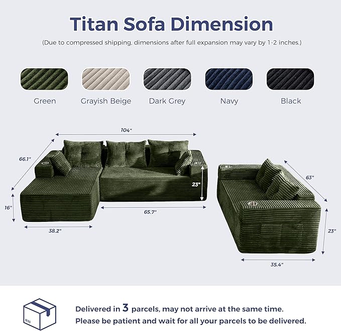 MAXYOYO Modular Sectional Couch