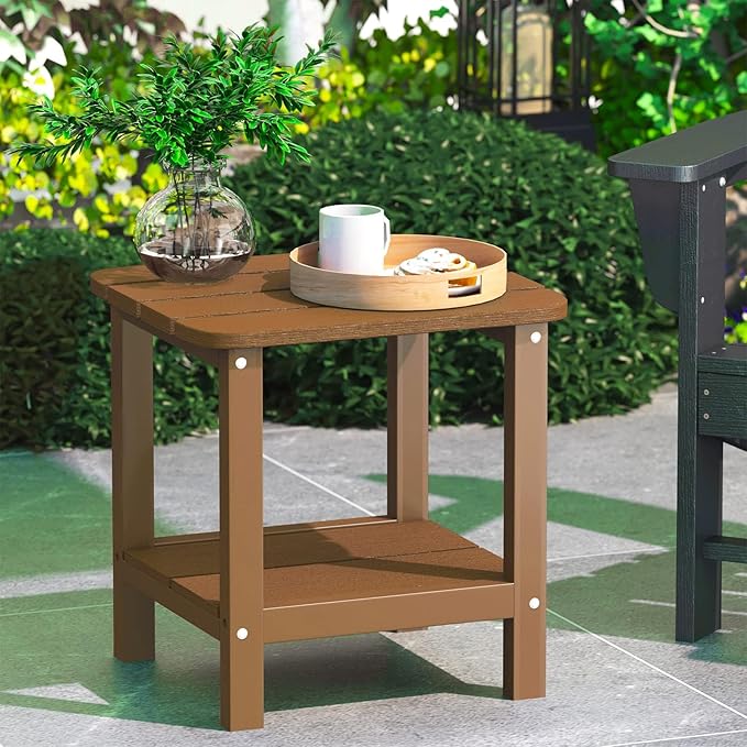 SERWALL Double Adirondack Side Table Rectangular End Table Set of 4