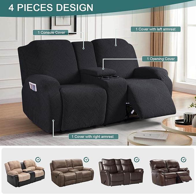 Ruaozz Loveseat Recliner Covers
