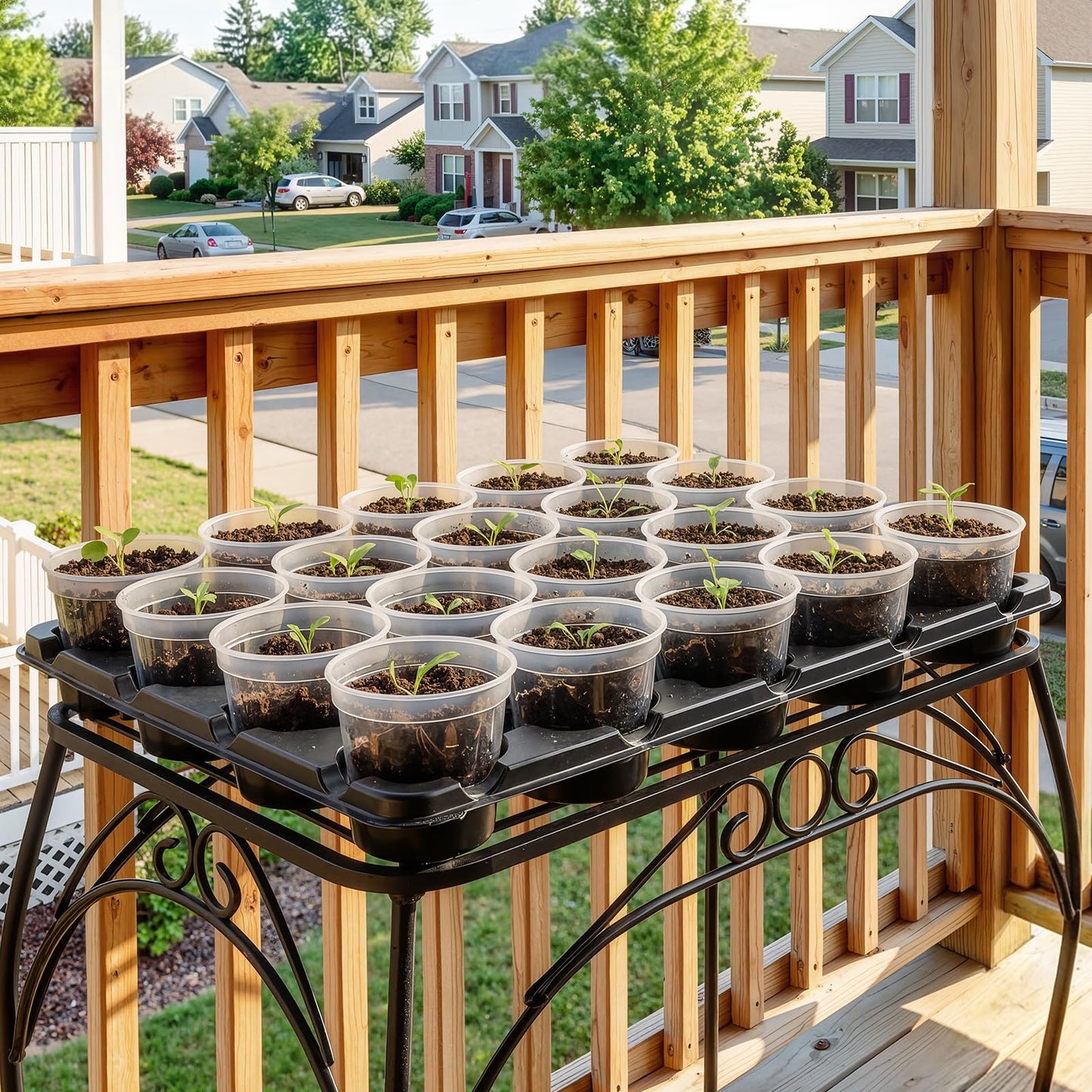 homenote 3 Inch Seed Starting Trays 10 Pack, 20-Cell Seedling Starter Trays for Indoor Outdoor Growing, Plant Starter Germination Trays for Pots Seedlings 3" Opening Compatible Pots