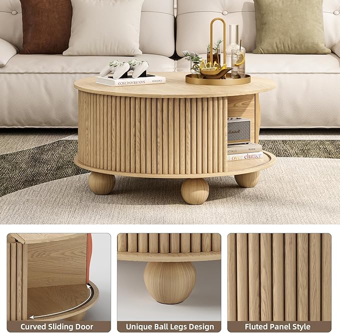 JOINICE Round Coffee Table