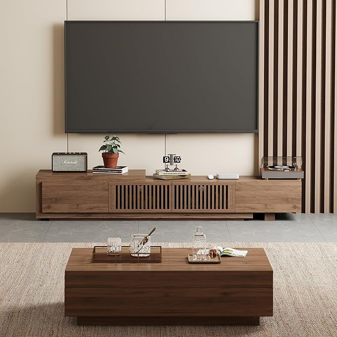 Mid-Century Style TV Stand 94.48", Entertainment Center