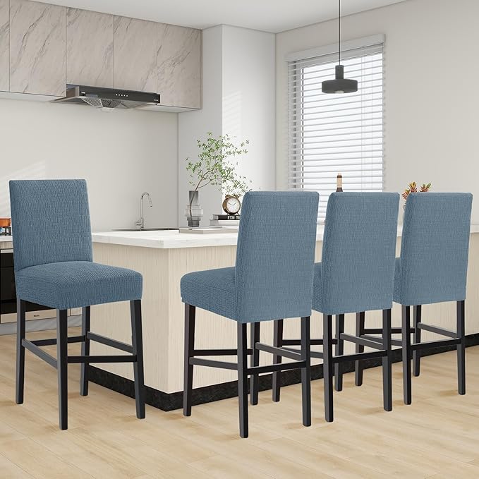Turquoize 100% Waterproof Bar Stool Cover Stretch Washable Barstool Seat Covers