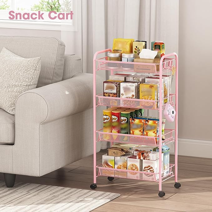 TOOLF 4 Tier Rolling Utility Cart