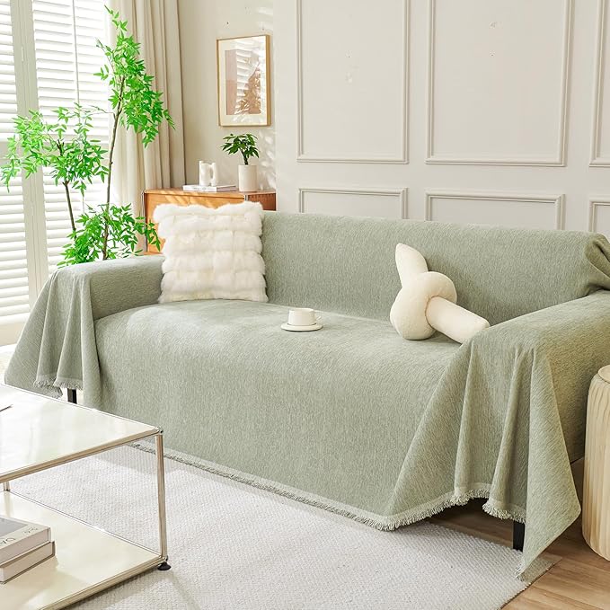 DREAMINGO Sofa Covers Washable Thick Chenille Couch Cover