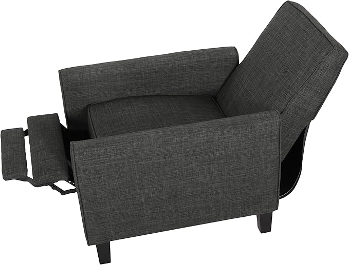 Christopher Knight Home Emmie Fabric Recliner, Moss Gray, Dark Brown