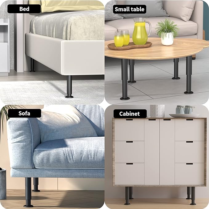 Wlrrcwdttc 4 Pcs Adjustable Height Bed Support Legs