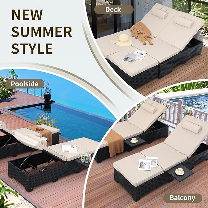 WAROOM Outdoor Chaise Lounge Chairs