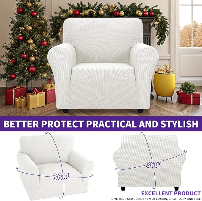 ZNSAYOTX Super Stretch Chair Slipcover Universal Sofa Chair Covers