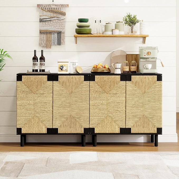 31.5" Accent Storage Cabinets, Modern Boho Sideboard