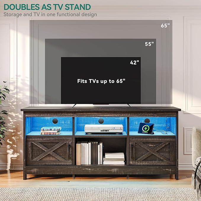 YITAHOME TV Stand for 65 Inch TVs, Entertainment Center