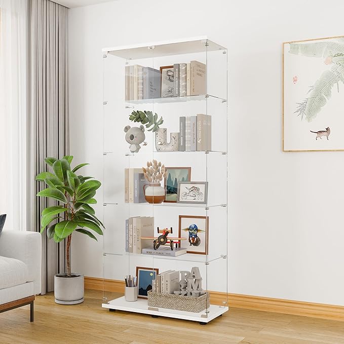 LFT HUIMEI2Y Glass Display Cabinet 5-Shelf