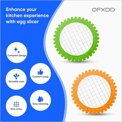 Egg Dicer for Hard Boiled Eggs - Wire Carrot, Potato & Salad Chopper Grid/Slicer, Manual - Plastic Vegetable and Fruit Chopper