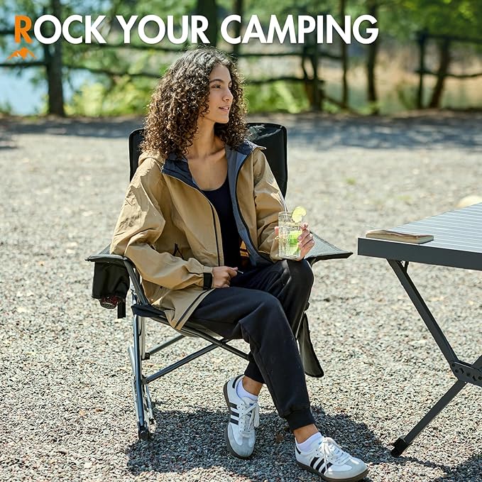 Portal Outdoor Rocking Chair Camping Folding Portable Rocker