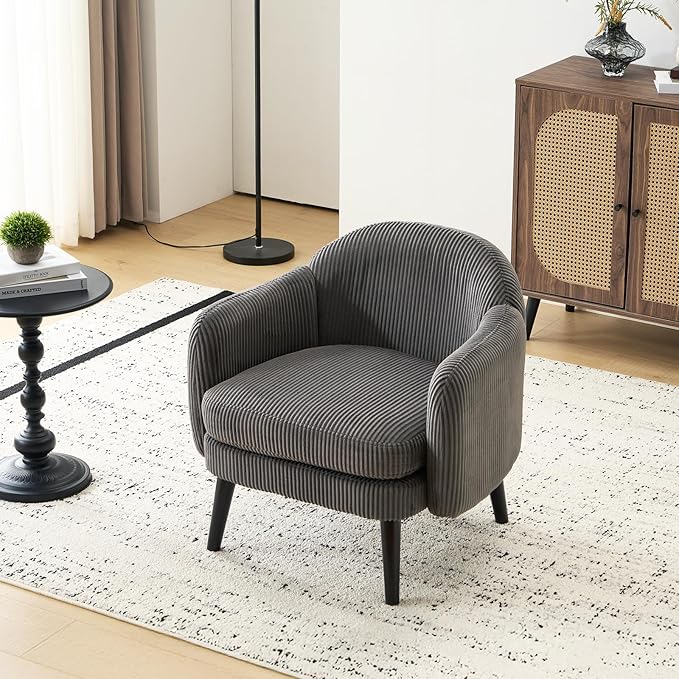 VINGLI 30.3" Wide Modern Barrel Accent Armchairs Set of 2