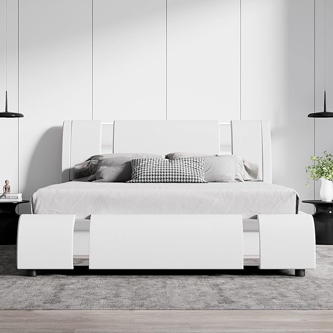 SHA CERLIN Queen Platform Bed Frame