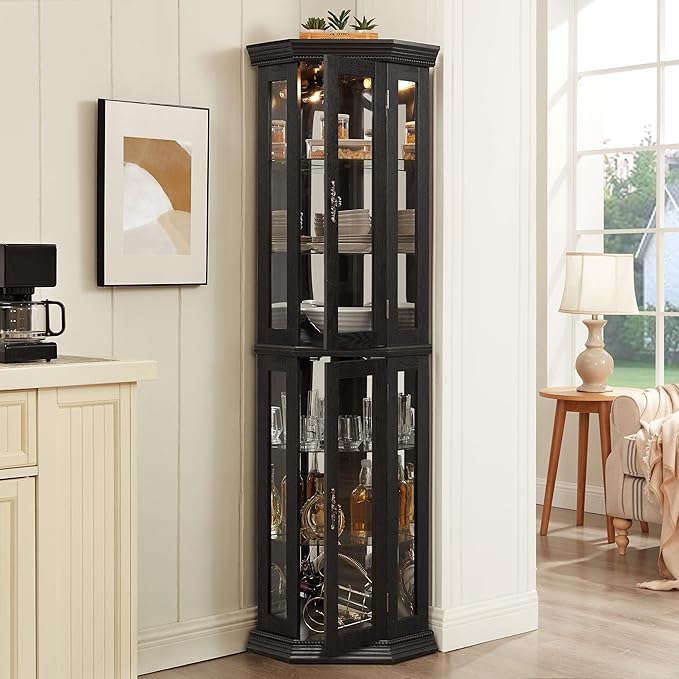 Glass Corner Display Cabinet
