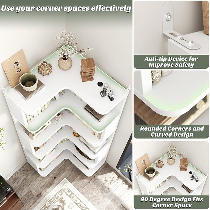 Armocity Corner Book Shelf