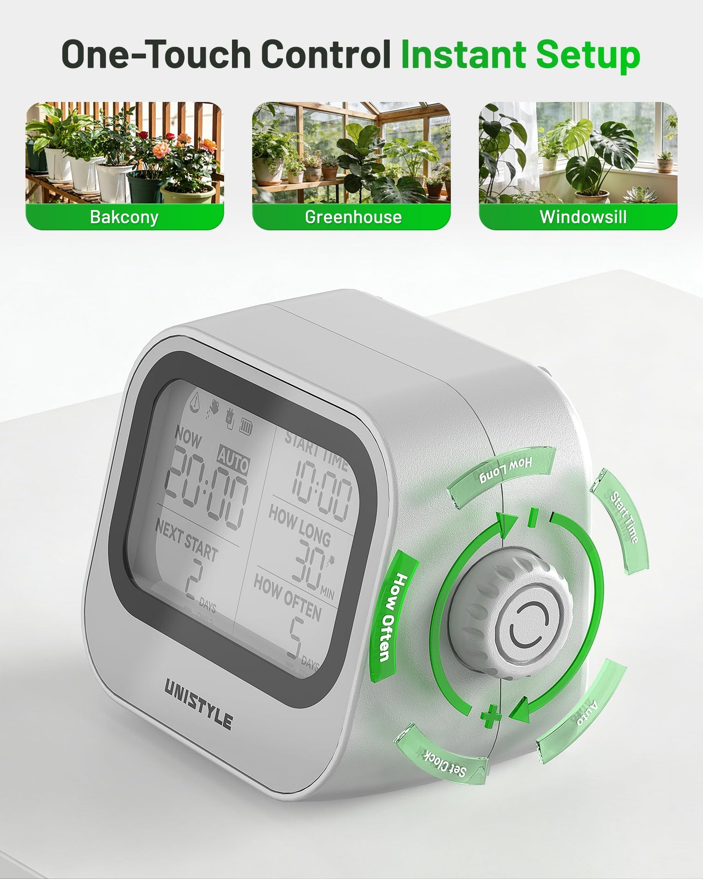 [All-New 2027] Automatic Plant Waterer for Indoor, Unistyle Plant Watering Devices for Potted Plants, Drip Irrigation System with Programmable