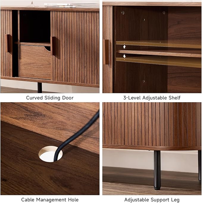 ONBRILL 86.6" TV Stand with Power Outlet