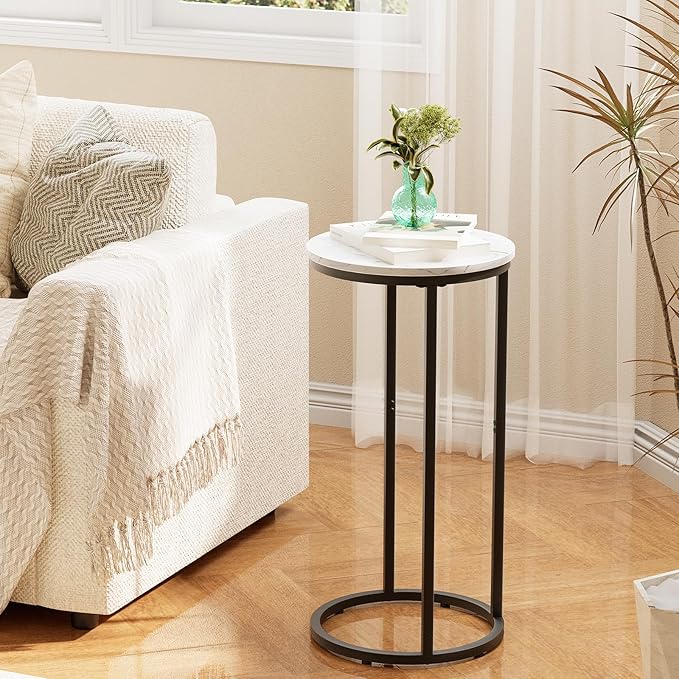 C Shaped End Table, Couch Side Tables