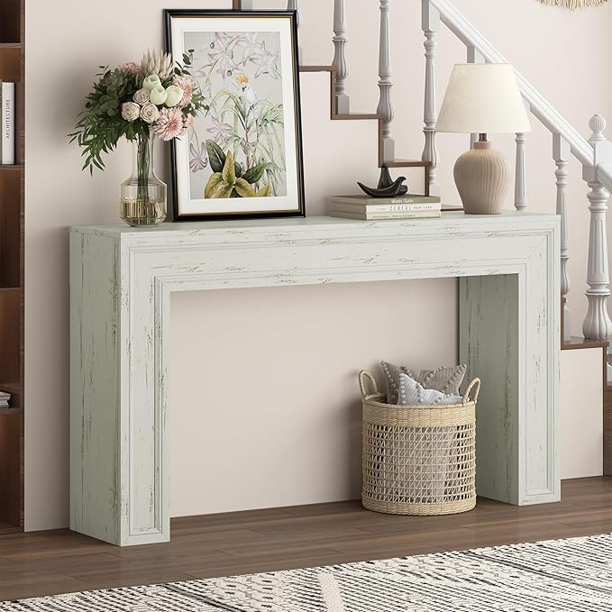 Rresyet 55 Inch Long Console Table, Sofa Table Behind Couch, Entryway Table