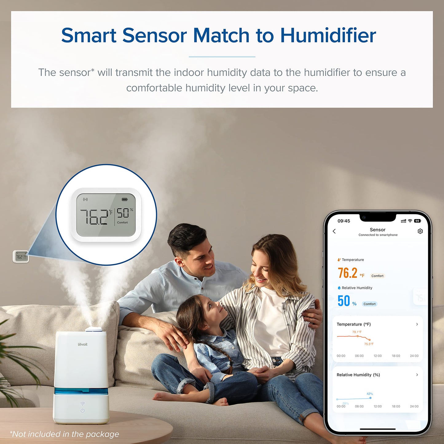 LEVOIT 4L Humidifiers for Bedroom Large Room & Essential Oil Diffuser, Quiet Cool Mist for Home, Baby and Plants, Last up to 40Hours, Dual 360° Rotation Nozzles, Handle Design, Auto Shut Off, Blue