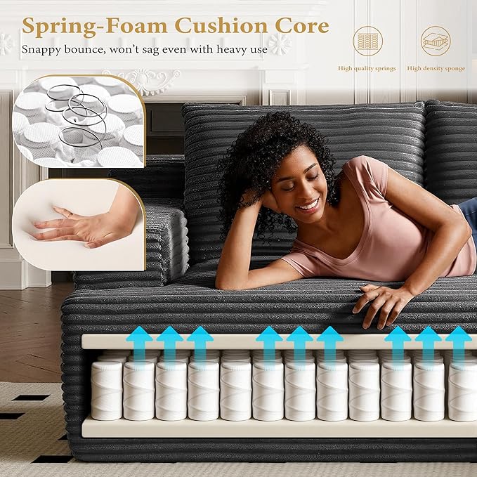 96" Sectional Couches for Living Room Cloud Couch Sofa
