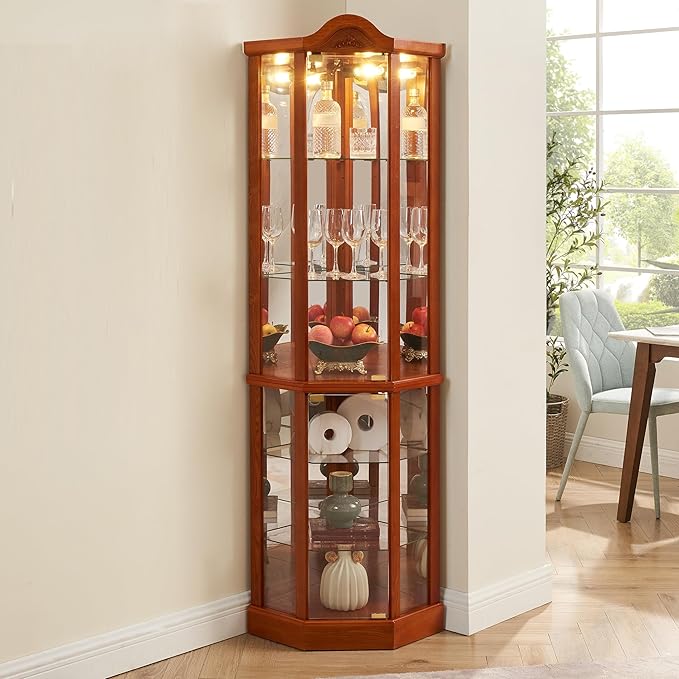 Glass Corner Display Cabinet