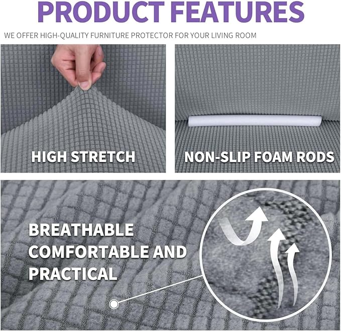 ZNSAYOTX Super Stretch Chair Slipcover Universal Sofa Chair Covers