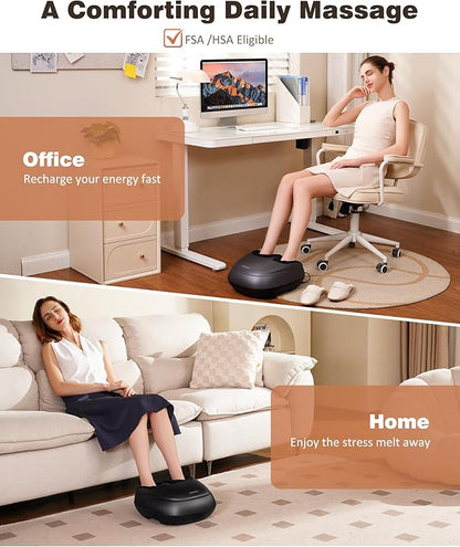 KNQZE Foot Massager Machine with Heat, Shiatsu Deep Kneading Foot Massager with Remote, Compression, Multi-Massage Modes, Auto-Off Timers, Valentines Day Gifts for Women Men
