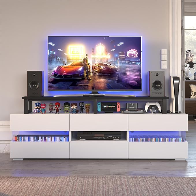 YAOHUOO 59" Large TV Riser for 32-75 inch TV, TV Riser Stand Shelf