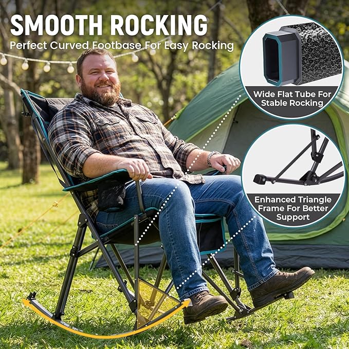 FUNDANGO Oversized Rocking Camping Chair