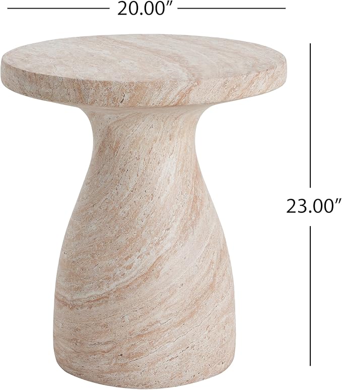 Christopher Knight Home Jayme 22.5" Indoor Outdoor Round Top Accent Side Table